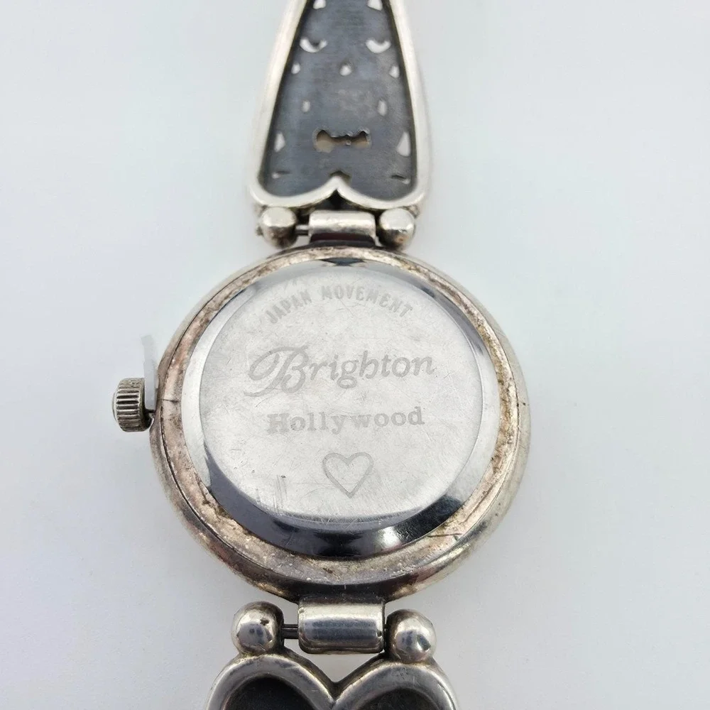 BRIGHTON 'Hollywood' Watch Ornate Open Scrollwork Silver Plate 7